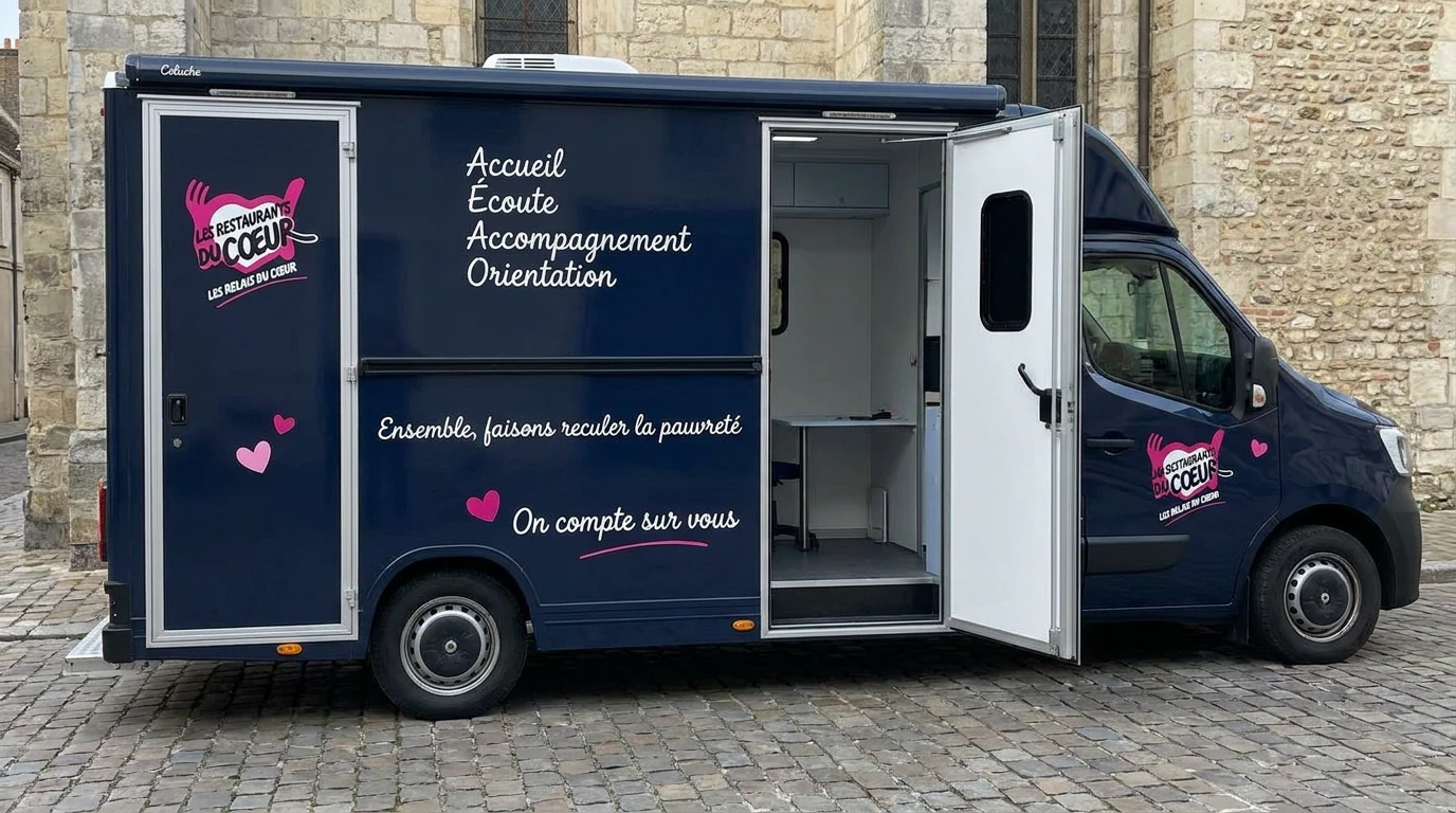 Camion de la solidarité des Restaurants du Cœur
